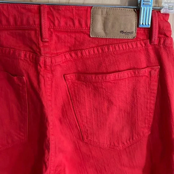 NWOT- Madewell Skinny skinny red jeans - 26 - Picture 7 of 10